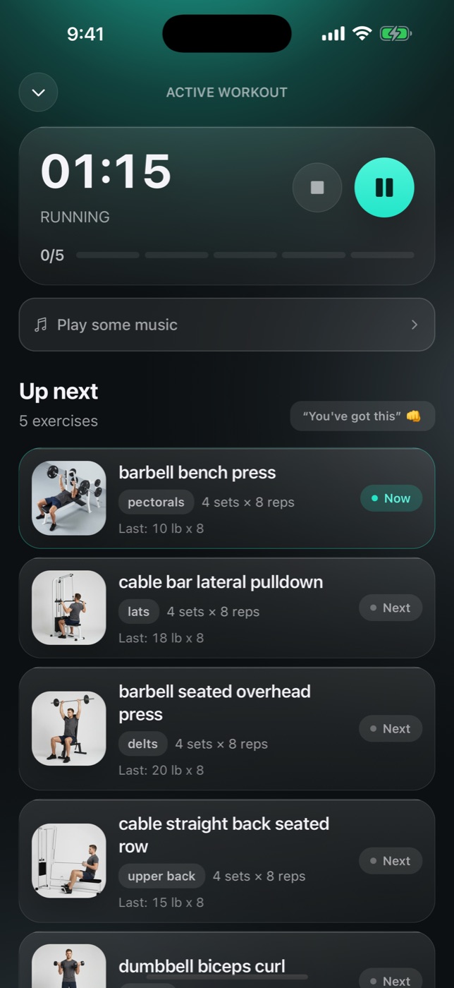 Gymbora active workout with timer