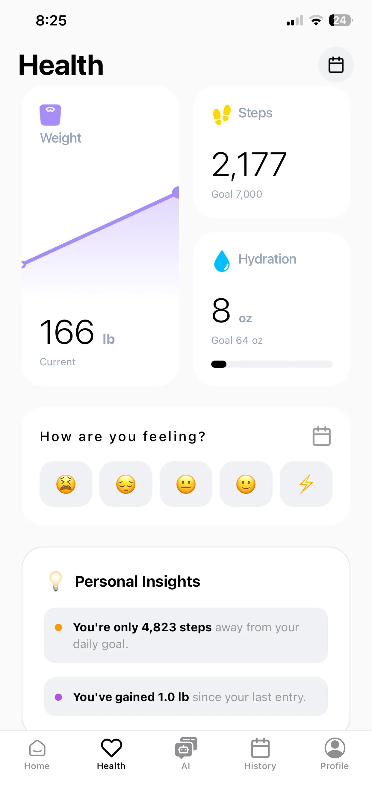 Gymbora Health Tracking